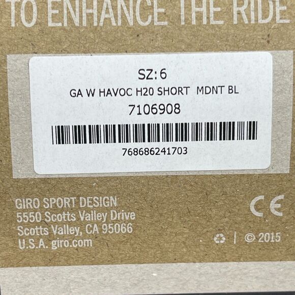 Giro Mountain Cycling Havoc H2O Shorts Womens 6 Midnight Blue Logo Nylon Racing - Picture 12 of 16
